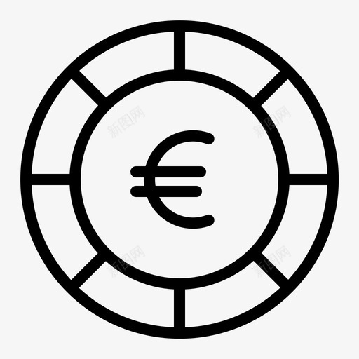 赌场筹码硬币图标svg_新图网 https://ixintu.com 硬币 赌场筹码