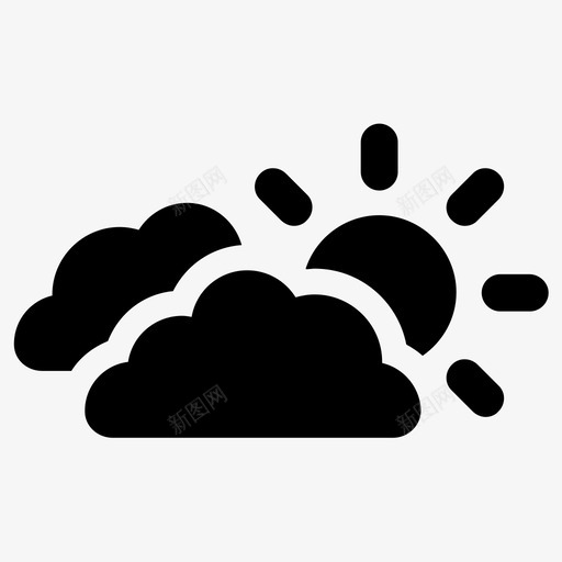 天气云白天图标svg_新图网 https://ixintu.com 中午 云 天气 早上 白天