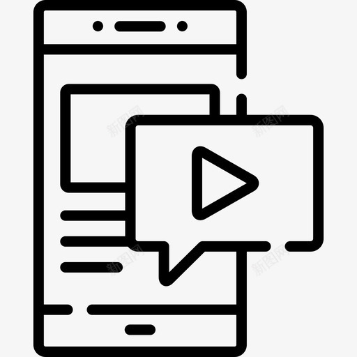 视频分享社交网络27线性图标svg_新图网 https://ixintu.com 分享 社交 线性 网络 视频