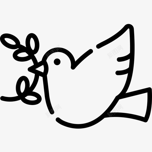 鸽子嬉皮士32直系图标svg_新图网 https://ixintu.com 嬉皮士32 直系 鸽子