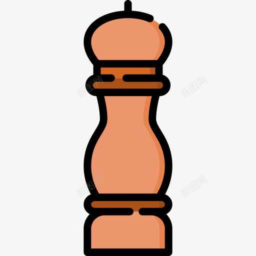 胡椒家用器皿15线性颜色图标svg_新图网 https://ixintu.com 器皿 家用 线性 胡椒 颜色