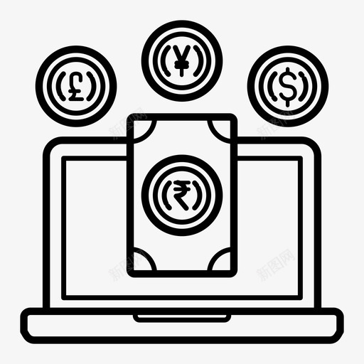交易交换货币图标svg_新图网 https://ixintu.com 交换 交易 在线 货币