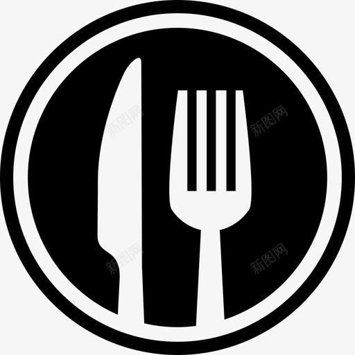 叉子和刀叉餐具餐食食物图标svg_新图网 https://ixintu.com 刀叉 叉子 盘子 食物 餐具 餐食