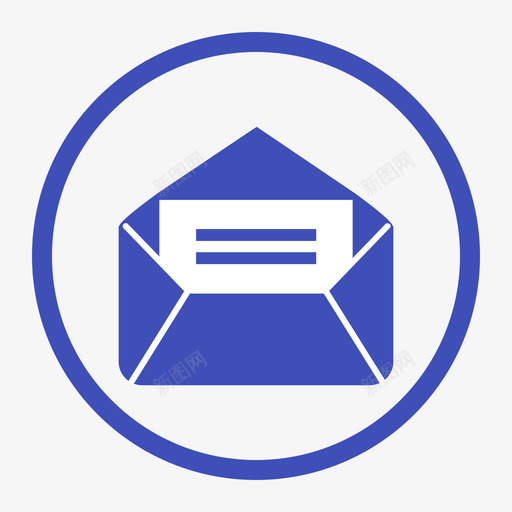 信封带圈svg_新图网 https://ixintu.com 信封带圈