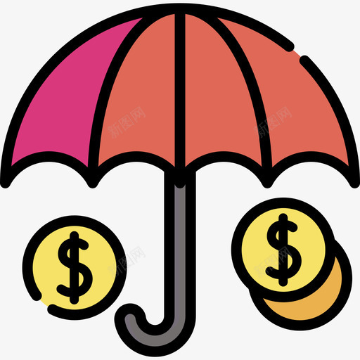 保险税23线性颜色图标svg_新图网 https://ixintu.com 保险 线性 颜色