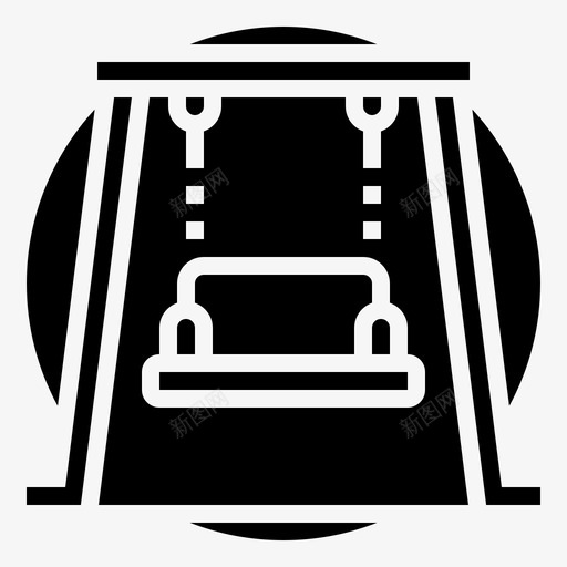 秋千儿童娱乐图标svg_新图网 https://ixintu.com 儿童 公园 城市居民 娱乐 玩耍 秋千