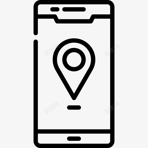 智能手机智能城市17线性图标svg_新图网 https://ixintu.com 智能城市17 智能手机 线性