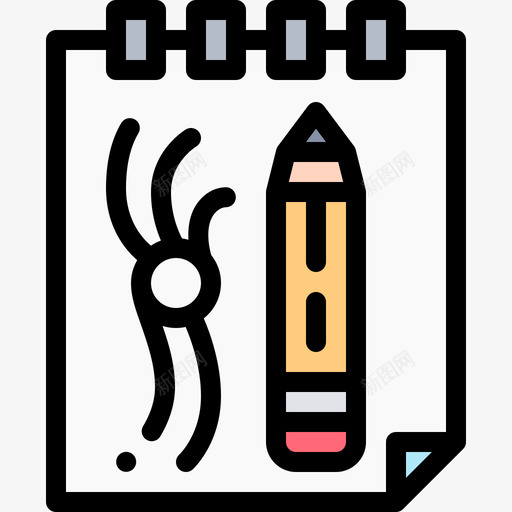素描纹身工作室4线条颜色图标svg_新图网 https://ixintu.com 工作室 素描 纹身 线条 颜色