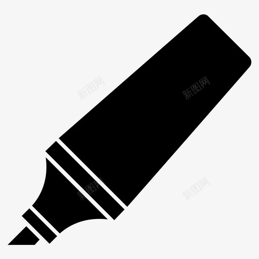 荧光笔高亮笔办公用品图标svg_新图网 https://ixintu.com 办公用品 图标 夏普 字形 平笔 教育 科学 荧光笔 高亮