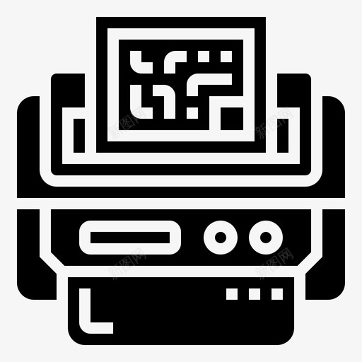 二维码条码和二维码6字形图标svg_新图网 https://ixintu.com 二维码 字形 条码和二维码6