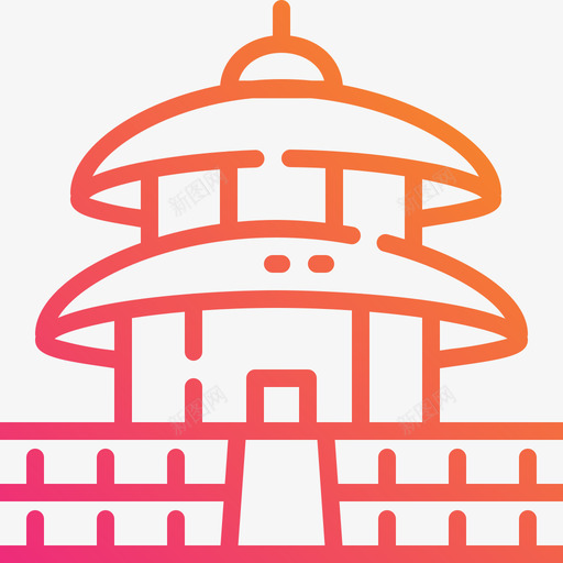 天坛中国67直线坡度图标svg_新图网 https://ixintu.com 中国67 天坛 直线坡度