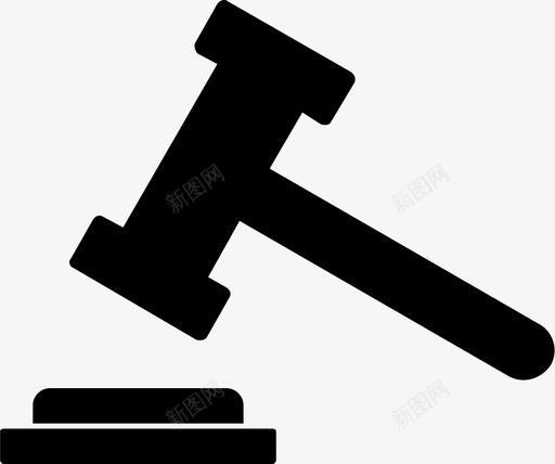 木槌拍卖法官图标svg_新图网 https://ixintu.com 司法 拍卖 木槌 法官 法律