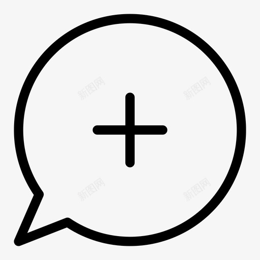 文本添加评论气泡图标svg_新图网 https://ixintu.com 信息 图标 文本 气泡 消息 添加 聊天 评论 语音