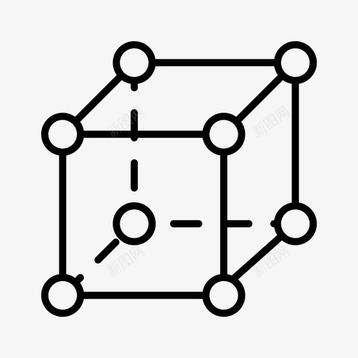 晶格分子科学图标svg_新图网 https://ixintu.com 分子 晶格 科学