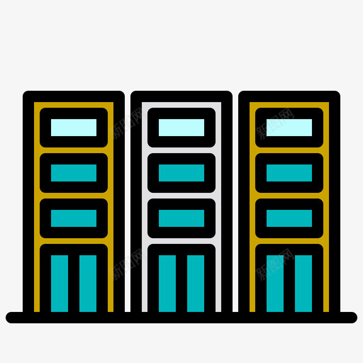 9号镇公寓线性颜色图标svg_新图网 https://ixintu.com 9号 公寓 线性 颜色