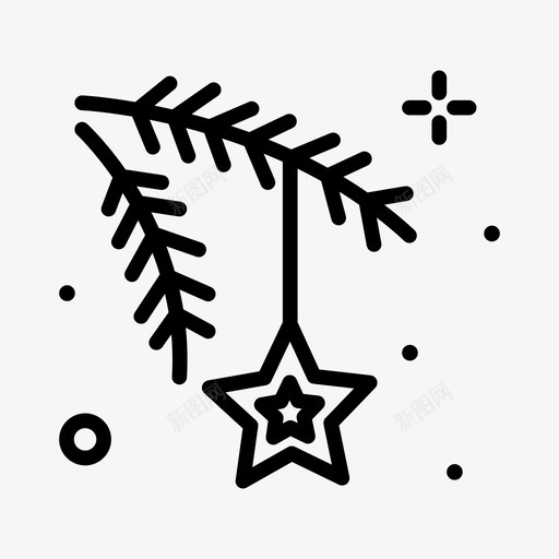 星星圣诞309直线型图标svg_新图网 https://ixintu.com 圣诞 星星 直线 线型