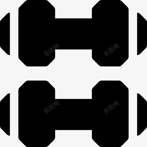 哑铃健身房63实心图标svg_新图网 https://ixintu.com 健身房 哑铃 实心