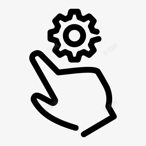 手势设置手指手图标svg_新图网 https://ixintu.com 偏好 手势 手指 流行 设置