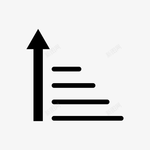 箭头升序排序图标svg_新图网 https://ixintu.com 升序 图形 排序 用户界面 箭头