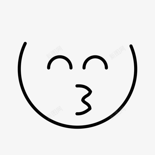 快乐的吻脸吹表情图标svg_新图网 https://ixintu.com 乐的 吹口哨 吻脸 快乐 表情
