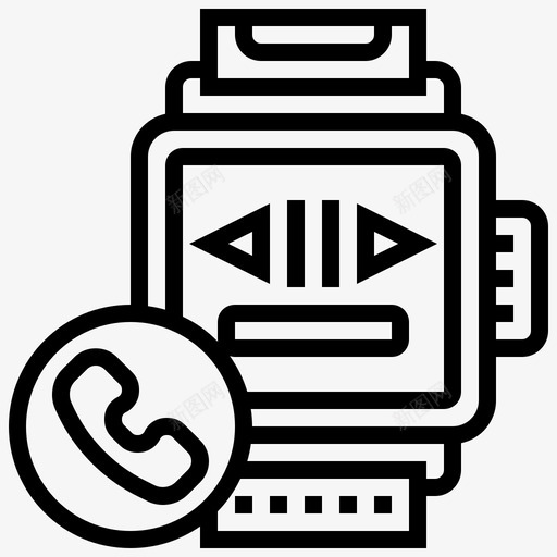 智能手表个人监听图标svg_新图网 https://ixintu.com 个人监听 智能手表