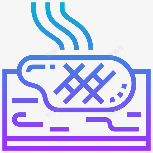 牛排烧烤和烧烤派对1梯度图标svg_新图网 https://ixintu.com 梯度 烧烤和烧烤派对1 牛排