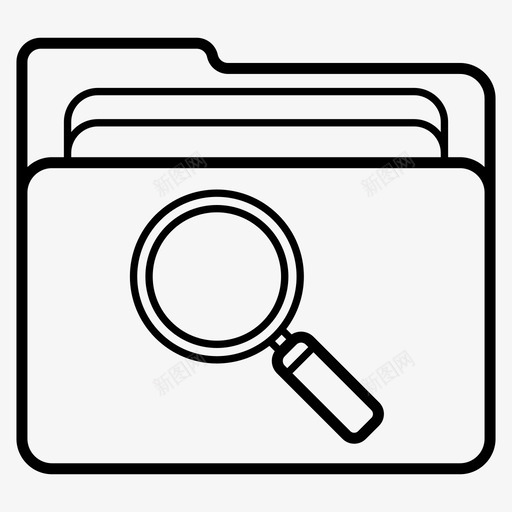 搜索文件夹查找行混合图标svg_新图网 https://ixintu.com 搜索 文件夹 查找 混合
