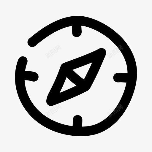 指南针通讯器方向图标svg_新图网 https://ixintu.com gps 指南针 方向 涂鸦 用户界面 通讯器