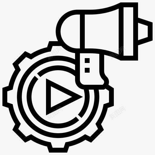 营销广告公告图标svg_新图网 https://ixintu.com 产品管理 促销 公告 广告 活动 营销