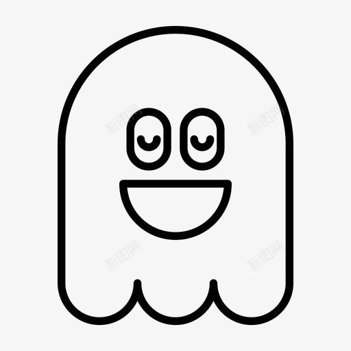 鬼魂表情万圣节图标svg_新图网 https://ixintu.com 1行 万圣节 微笑 恐怖 表情 鬼魂