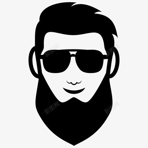 胡子男男女图标svg_新图网 https://ixintu.com 儿童 化身 胡子