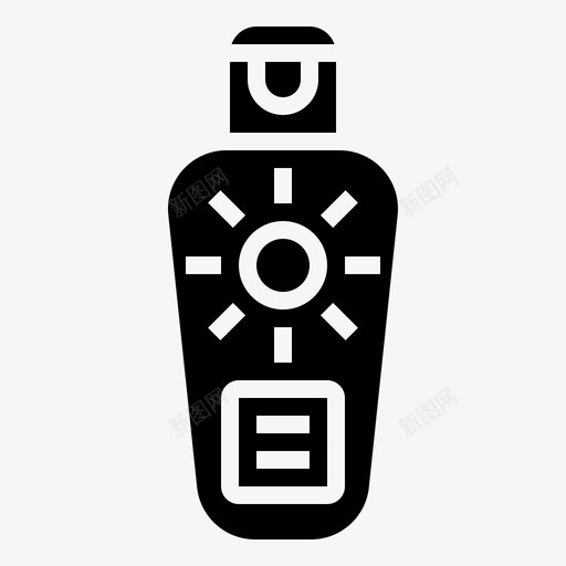 乳液化妆品乳霜图标svg_新图网 https://ixintu.com 乳液 乳霜 化妆品 夏日润肤霜 防护 防晒霜