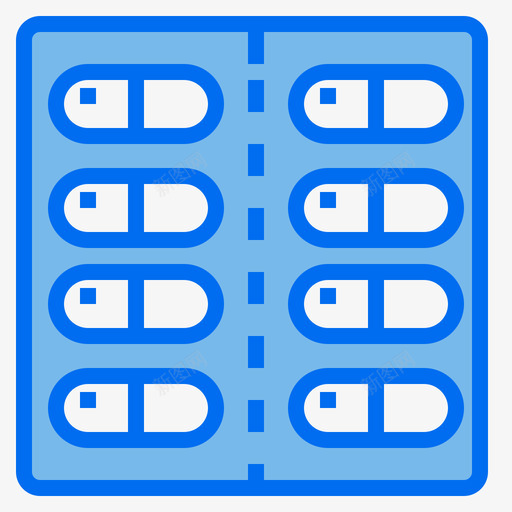 片剂医用217蓝色图标svg_新图网 https://ixintu.com 医用 片剂 蓝色