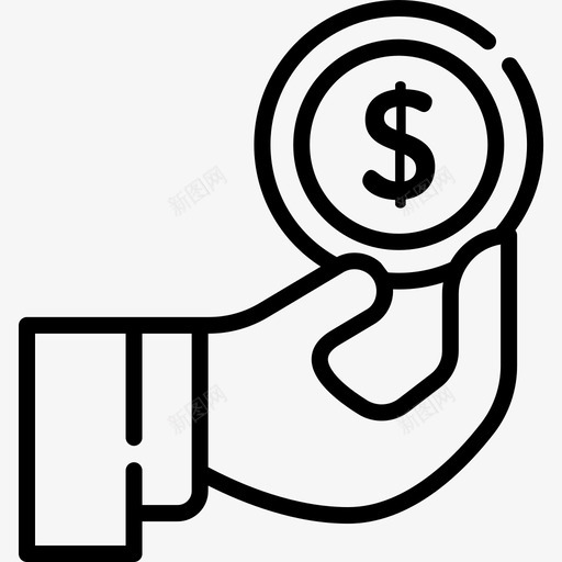 硬币货币83直线图标svg_新图网 https://ixintu.com 直线 硬币 货币