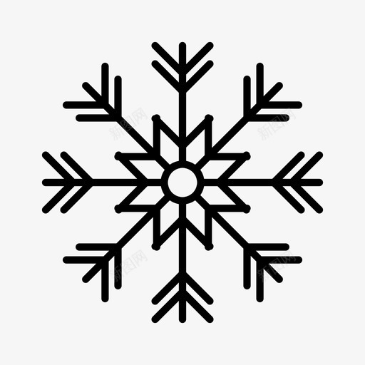 寒冷霜冻雪花图标svg_新图网 https://ixintu.com 假日 寒冷 雪花 霜冻