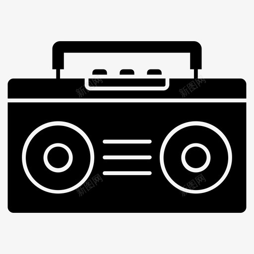 音箱音频设备磁带播放器图标svg_新图网 https://ixintu.com 图标 字形 录音机 播放器 磁带 网络 设备 通信 音箱 音频