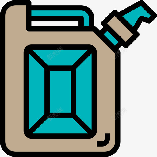 Jerrycan2号车线性颜色图标svg_新图网 https://ixintu.com 2号车 Jerrycan 线性 颜色