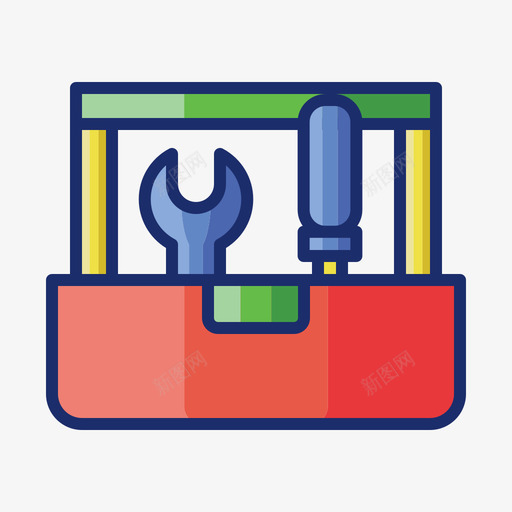 工具箱diy10线性颜色图标svg_新图网 https://ixintu.com diy 工具箱 线性 颜色