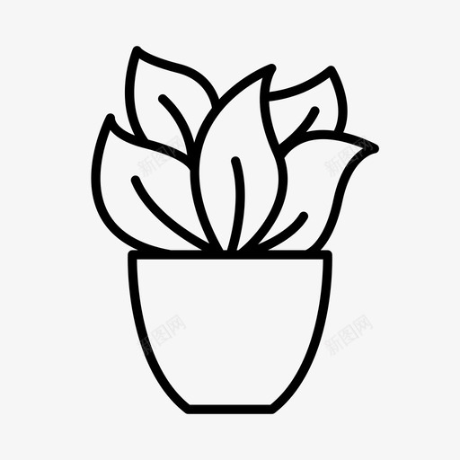 盆栽装饰绿化图标svg_新图网 https://ixintu.com 植物 盆栽 绿化 自然 苗圃 装饰