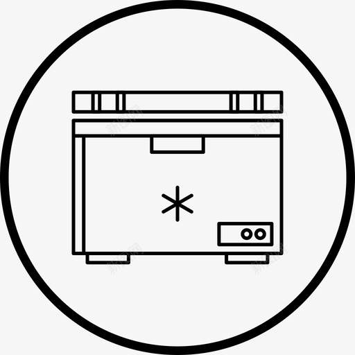 冷藏室冷却冰箱冰箱图标svg_新图网 https://ixintu.com 冰箱 冷却 冷藏 图标 线路 藏室