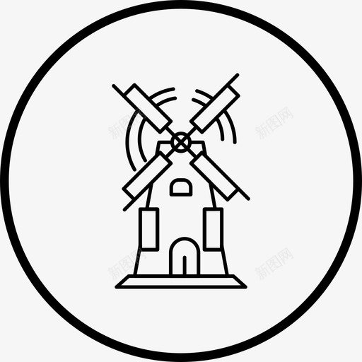 风车农业工艺啤酒图标svg_新图网 https://ixintu.com 农业 啤酒 图标 工艺 线图 风车