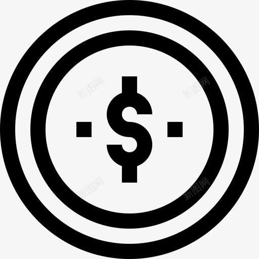 硬币货币95直线图标svg_新图网 https://ixintu.com 直线 硬币 货币