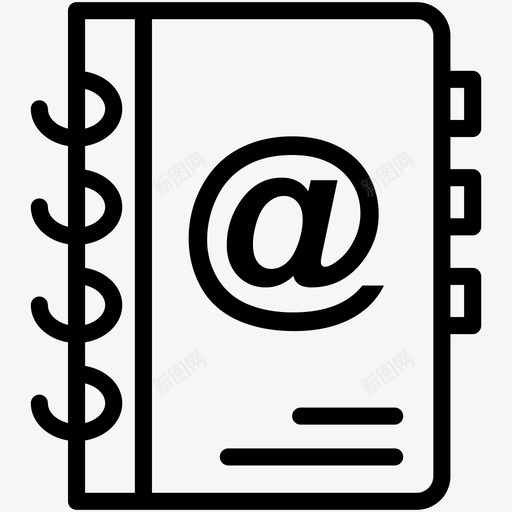 通讯簿联系人目录图标svg_新图网 https://ixintu.com 办公室 目录 联系人 通讯
