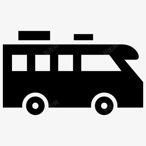 露营车探险汽车图标svg_新图网 https://ixintu.com 公路 商队 探险 旅行 汽车 露营 驾驶
