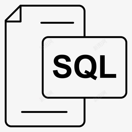 sql数据库文档图标svg_新图网 https://ixintu.com 作表 存储 工作 数据库 文件 文档 细线