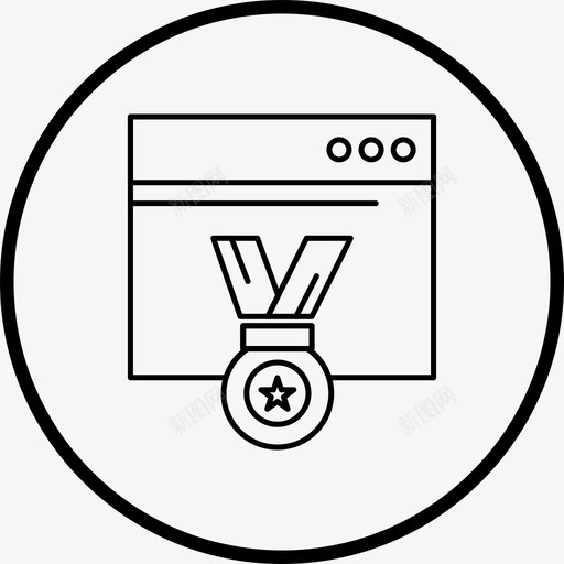 搜索引擎优化奖网页线图标svg_新图网 https://ixintu.com 优化 图标 搜索引擎 线图 网页