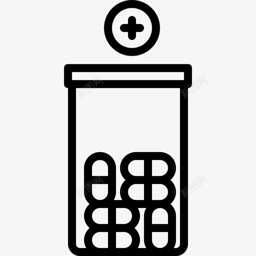 片剂药物41线性图标svg_新图网 https://ixintu.com 片剂 线性 药物