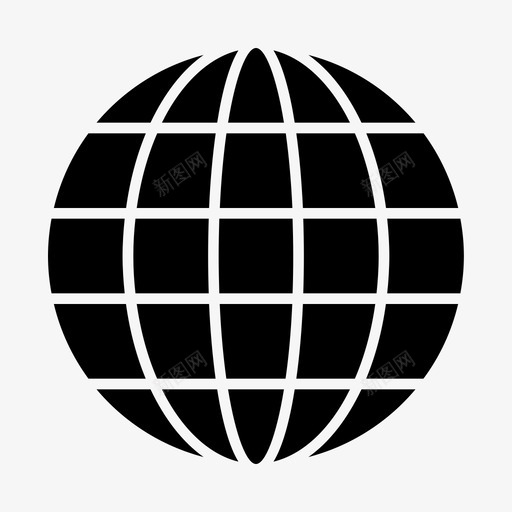 世界浏览器连接图标svg_新图网 https://ixintu.com internet it 世界 字形 浏览器 网络 联机 连接