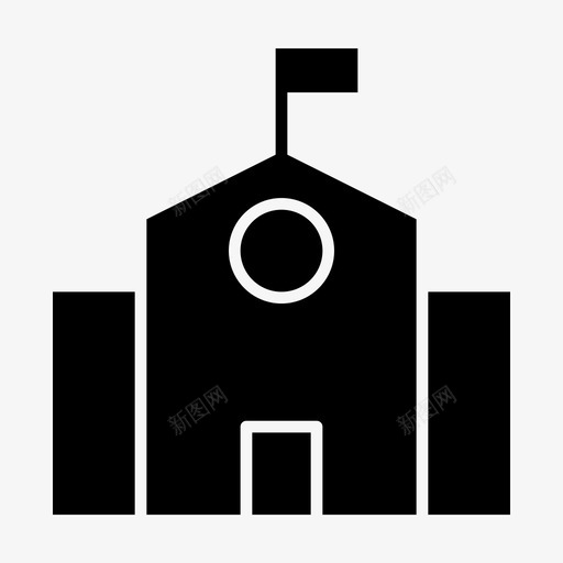 学校建筑物公司图标svg_新图网 https://ixintu.com 公司 办公室 大学 学校 建筑物 设备 铭文