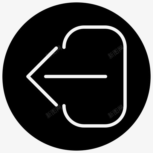 注销按钮退出图标svg_新图网 https://ixintu.com 基本用户界面圆圈实心 按钮 注销 界面 符号 退出